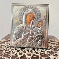 Quadretto Madonna di Kazan in argento 925-