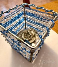 Portacandele tealight con perline