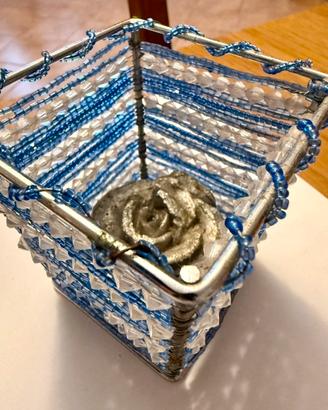 Portacandele tealight con perline