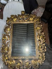 Specchio con foglia oro stile barocco