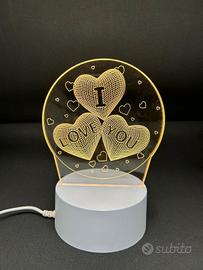lampada 3D I love you 