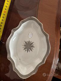 Vassoio opiatto ovale in porcellana L’Etoile