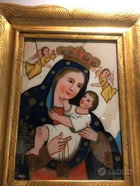 pittura sacra su vetro