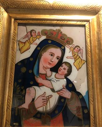 pittura sacra su vetro