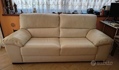 DIVANO IN PELLE 3 POSTI POLTRONE SOFA'