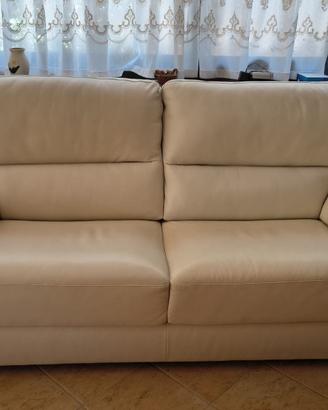 DIVANO IN PELLE 3 POSTI POLTRONE SOFA'