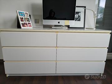 Cassettiera bianca Ikea 160X78X48