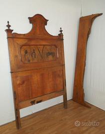 Letto singolo in noce