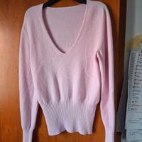 maglia scollo a v cotone 