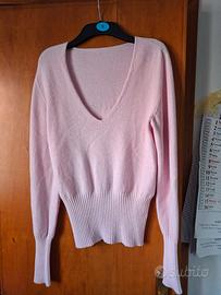 maglia scollo a v cotone 