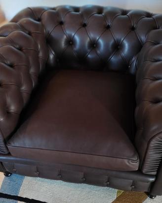 2 Poltrone Frau Chester in pelle