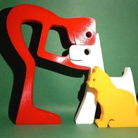 Decorazione Uomo con Cane e Gatto – Pet Love 26 cm