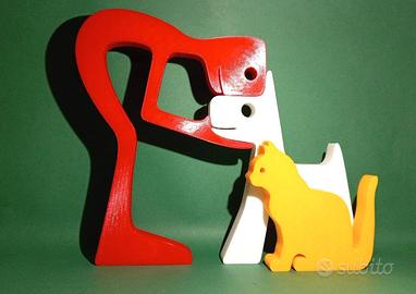 Decorazione Uomo con Cane e Gatto – Pet Love 26 cm