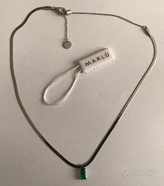 Collana con cubic zirconia verde smeraldo Marlù
