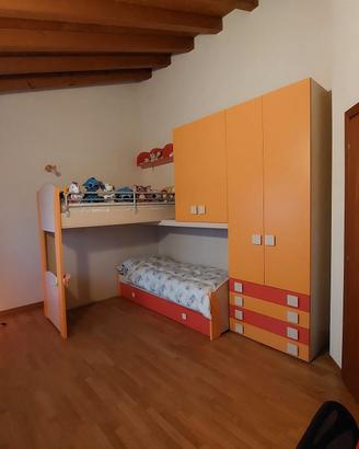 Camera con letto a castello