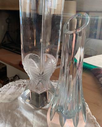 2 Vasi : cristallo Lalique & Baccarat