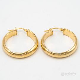 Orecchini in oro giallo 9 kt a cerchio S.93