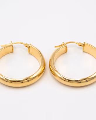 Orecchini in oro giallo 9 kt a cerchio S.93