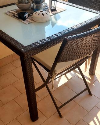 tavolo rattan