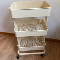 Carrello, beige-giallo, 28x38x61 cm