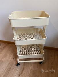 Carrello, beige-giallo, 28x38x61 cm