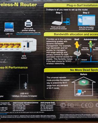 Router Wireless WIFI-N ASUS RT-N10U