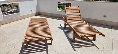 Lettino Sdraio in legno