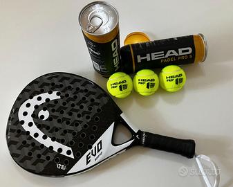 Racchetta Padel HEAD EVO SANYO + 3 Palline