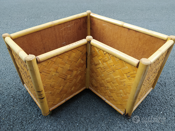 Porta vaso in canna di bambù anni 60