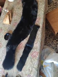 elegante stola e collo di Pelliccia di visone nero