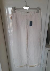 Pantalone Donna Gamba Ampia Taglia: S-IT.40 Bianco