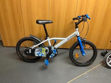 Bici 16" marca b-twin per bimbi 4-6 anni e casco