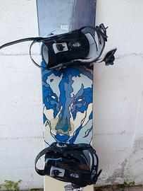 TAVOLA DA SNOWBOARD AXIS 157+ATTACCHI