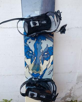 TAVOLA DA SNOWBOARD AXIS 157+ATTACCHI