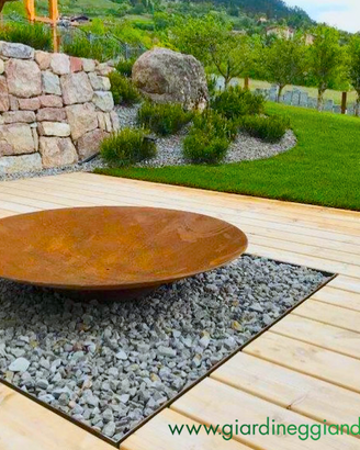 BRACIERE DA ESTERNO IN ACCIAIO CORTEN