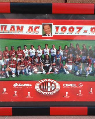 Milan 1997-98 cornice ufficiale in legno