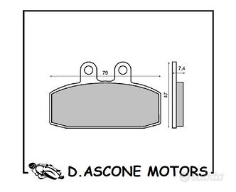Coppia pastiglie freno organiche anteriori Honda B