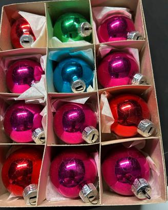 Palline albero di Natale vintage di vetro ⌀ 5 cm.