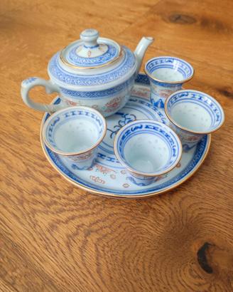 Servizio da sake in porcellana cinese vintage