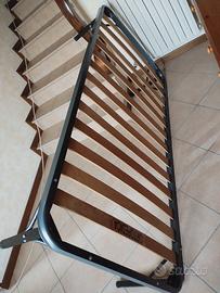 Rete letto singolo con doghe in legno