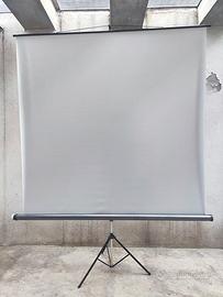 Schermo proiezione a treppiede  cm 176 x 176