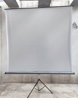 Schermo proiezione a treppiede  cm 176 x 176