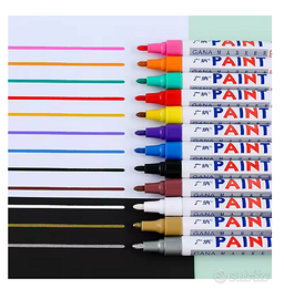 12 colori pennarelli a vernice indelebili