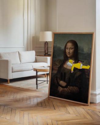 Quadro opera Lacrymal-Simpson Maserpiece Gioconda