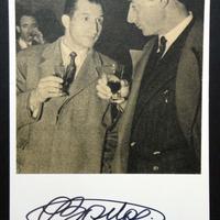 Gino Bartali, Autografo Originale su cartoncino