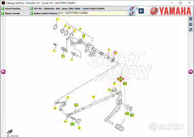 Leva cambio Yamaha R6 5EB181101000