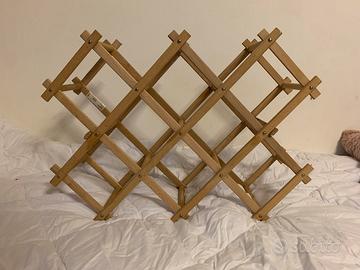 Portabottiglie vino apribile in legno