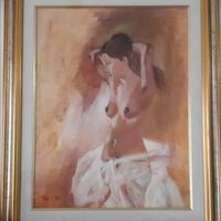 Olio su tela completa di cornice 50 x 60