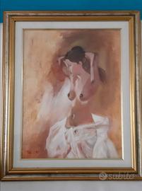 Olio su tela completa di cornice 50 x 60