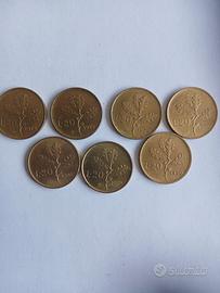 monete da 20 lire, Italia.